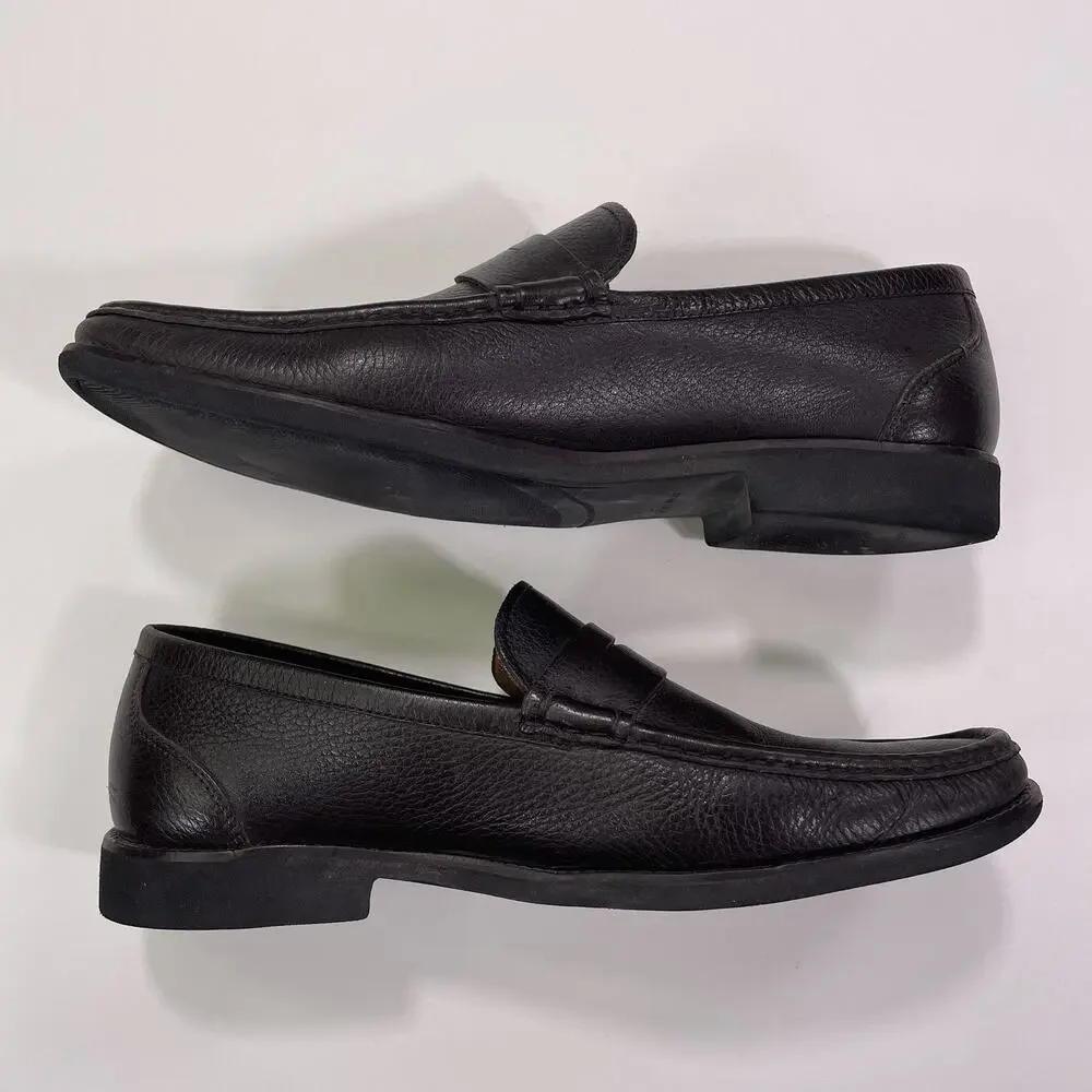 Men’s Peter Millar Crown Hyperlight Leather Brown Penny Loafer Size 10.5M Driver